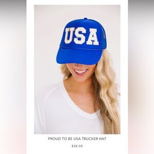 Judith March PROUD TO BE USA TRUCKER HAT